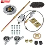 NEW Go Kart Rear Live Axle Kit, Brake Assembly,Sprocket & Hub,Hub Drift Trike