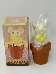 Vintage Avon Canada NOS Flower Mouse Candid Cologne Pot Bottle New In Box