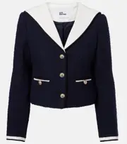 [Self-Portrait] Self-Portrait Bouclé jacket AU 16 blue
