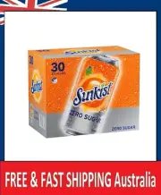 Sunkist Zero Sugar Soft Drink, 30 x 375ml