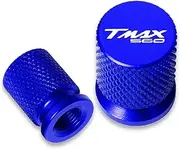jininshengxindianzi Compatible with TMAX 560 T 2020 Motorcycle CNC Tire Valve Air Port Stem Cover Cap Plug Accessories(Blue)