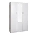 Design Square Modern 3-Door Multi-Purpose Wardrobe Closet Clothes Storage Cabine