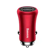 4.8A Dual USB Ports Fast Car Charger For iPhone X 8Plus Oneplus5 Xiaomi 6 Mi A1 Tablet RED COLOR