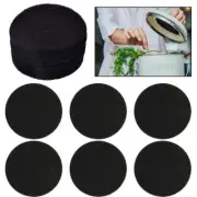 Round Activated Charcoal Filters Black 6.7" for Kitchen Compost Bin 12 Pack 1mm