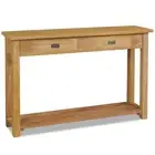 Solid Teak Console Table 120x30x80cm Living Room Furniture Stand Desk vidaXL
