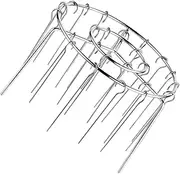 1 Set Skewer Stand Air Fryer Accessory Vertical Grill Rack for Oven Round Baking Rack Stainless Steel BBQ Toast Holder with Skewer