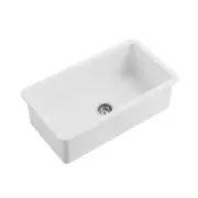 810*480*254mm Camden Gloss White Fireclay Insert/undermount Single Bowl Sink