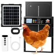 Automatic Chicken Coop Door Solar Powered with Timer, Light Sensor, Remote Co...