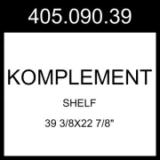 IKEA KOMPLEMENT Shelf Gray-beige 39 3/8x22 7/8" 405.090.39