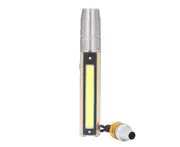 Portable Waterproof Zoom XPE LED Pocket Small Penlight 3Modes Flashlight Projector Black