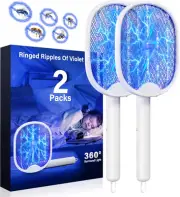 Electric Fly Swatter Mosquito Zapper - 2-Pack Electric Bug Zapper Racket with 18