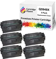 5 Pack Compatible Toner Cartridge Replacement for HP Q5949X 49X (6,000 Pages) for HP Laserjet 1320 1320n 1320nw 1320t 1320tn 3390 3392