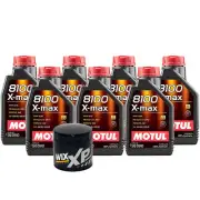 7L Motul 8100 X-MAX 0W40 Wix XP Filter Motor Oil Change Kit API SN