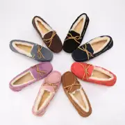 UGG Womens Slip On Moccasins Autralian Premium Sheepskin Wool Flat Slipper Shoes