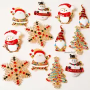 12 Christmas pins Brooch Lot Christmas Tree Santa Clause Gnome Holiday Party