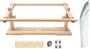 rockible Cross Stitch Frame Scroll Embroidery Wood Stand Cross Stitch Stand Table Unisex