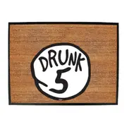 Alcohol Drunk 5 - Funny Novelty Doormat Man Cave Floor mat
