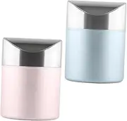 2pcs Car Trash Can Cup Holder Trash Can Mini Trash Can for Car Mini Desk Trash Can Mini Car Bin Kitchen Trash Can Desktop Garbage Can Auto Waste Can Waste Container Stainless Steel MUCKLILY