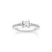 Thomas Sabo Ring pave white stone silver