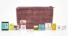 Macy's 9 Pc Deluxe Samples Gift Set With Pink/Gold Tweed Bag Set New