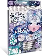 NNebulous Stars: Zentangle Geometric Sketchbook for Kids, 30 Sketch Pages, 80 Stencils, Metallic Gel Pens, Stickers, Drawing Techniques & Color Theory, Ages 7+