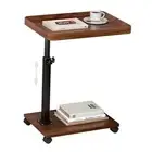 Adjustable C Table End Table, 360° Swivel Couch Side Tables That Slide Under