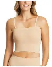 [Ambra] Powerlite Longline Bandeau in Rose Beige