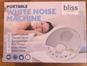 Bliss White Noise Sleep Machine 6 Sounds New In Box