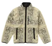 FW19 SUPREME REVERSIBLE BANDANA FLEECE JACKET TAN BLACK WINDSTOPPER SZ XL (#1)
