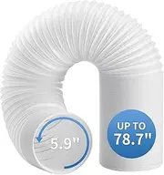Yipoch 5.9 Inch Portable Air Conditioner Hose Length up to 59", Anti-Clockwise Thread Portable Ac Hose Compatible with Haier, LG, Delonghi and More
