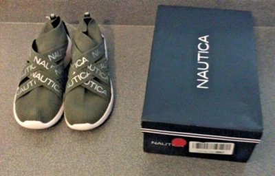 New Nautica Women Slip On Sneaker Jogger Comfort Shoes Patrika Olive Green 8-1/2