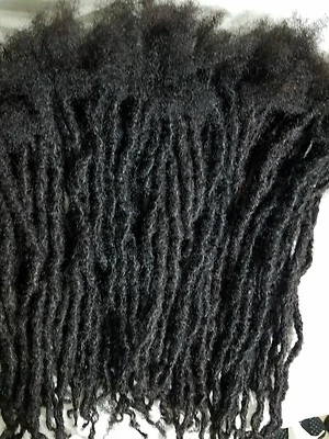 100% Human Hair Locks handmade Dreadlocks 10 pieces 4" black