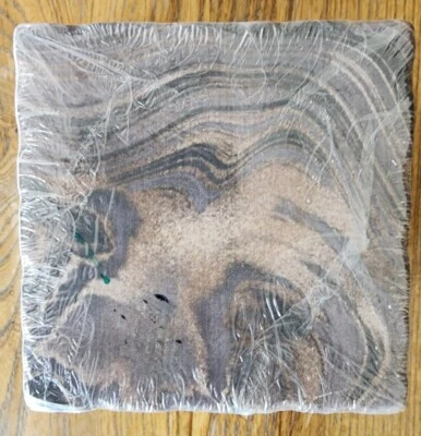 Drink Coasters Stone Set Of Six "Marble Pattern"