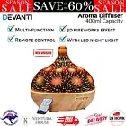 DEVANTI Aroma Aromatherapy Diffuser 3D LED Night Light Firework Air Humidifier P