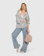[Belle & Bloom] No Ordinary Love Zip Hoodie - Grey Marle