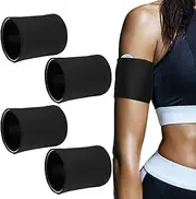 4 Pcs Diabetes Arm Band Diabetes Sensor Cover for Insulin Pod Monitoring System Armband Sleeve Compatible with Freestyle Libre Omnipod Washable Reusable Replace Adhesive Patches Tape (Small/Medium)
