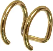 [Pain-is-Art] Ear Cuff Double Closure Ring Made of 316L Surgical Steel Gold – Ear Cuff Non-Piercing, Alloy Steel