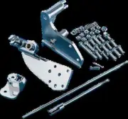 DS Chrome Steel Forward Control Relocation Kit for Harley Softail Custom 87-99
