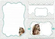 Writing Paper Set A5 Letter Pad with Envelopes Children's Horse for Girls (A5 Pad with 25 Sheets + 15 Envelopes)