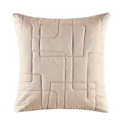 Kas Australia Chester Euro Throw Pillowcase 65x65cm - Neutral