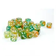 Dice - 12mm - Nebula Spring/White Luminary ( Dice Set 36 X W6) - Lights Up IN D