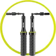 Velites Weighted Jump Rope for Crosstraining, Boxing, MMA & Fitness Earth 2.0. | Maximize your workout | Aluminum Skipping Rope