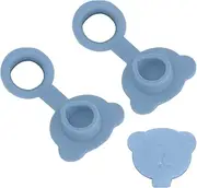 Bear Shaped Silicone Bathtub Plug, 2-Piece Set Grooved Bathtub Plugs - Easy to Install and Remove for Bathtub, Sink Or Drain System