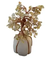 Citrine Crystal Copper Tree Of Life 7x3x3 On A Natural Stone