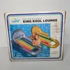Vtg 90's Intex Inflatable King Kool Lounge Pool The Wet Set 1997 Lay In Pool NOS