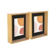 Nicola Spring 3D Deep Box Photo Frames - 8 x 10" with 5 x 7" Mount - Light Wood - Pack of 5