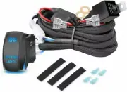 2-Lead Wiring Harness Kit ON-OFF Rocker Switch Relay LED Work Light Bar 12V 40A