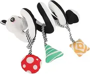 Kisangel Panda Themed High Contrast Hanging Plush for Stroller Crib Engaging Sensory Development Soft Safe for Boys