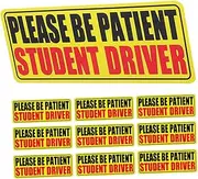 TIDTALEO 10 Pcs Reflective Magnetic Stickers for Student Drivers Safety Warning Signs for Cars Bumpers Windows Weather Resistant Durable Learner Driver Stickers