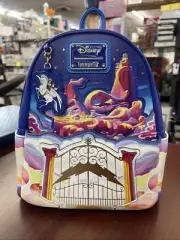 Loungefly Disney Hercules Mount Olympus Golden Gates Mini Backpack NWT